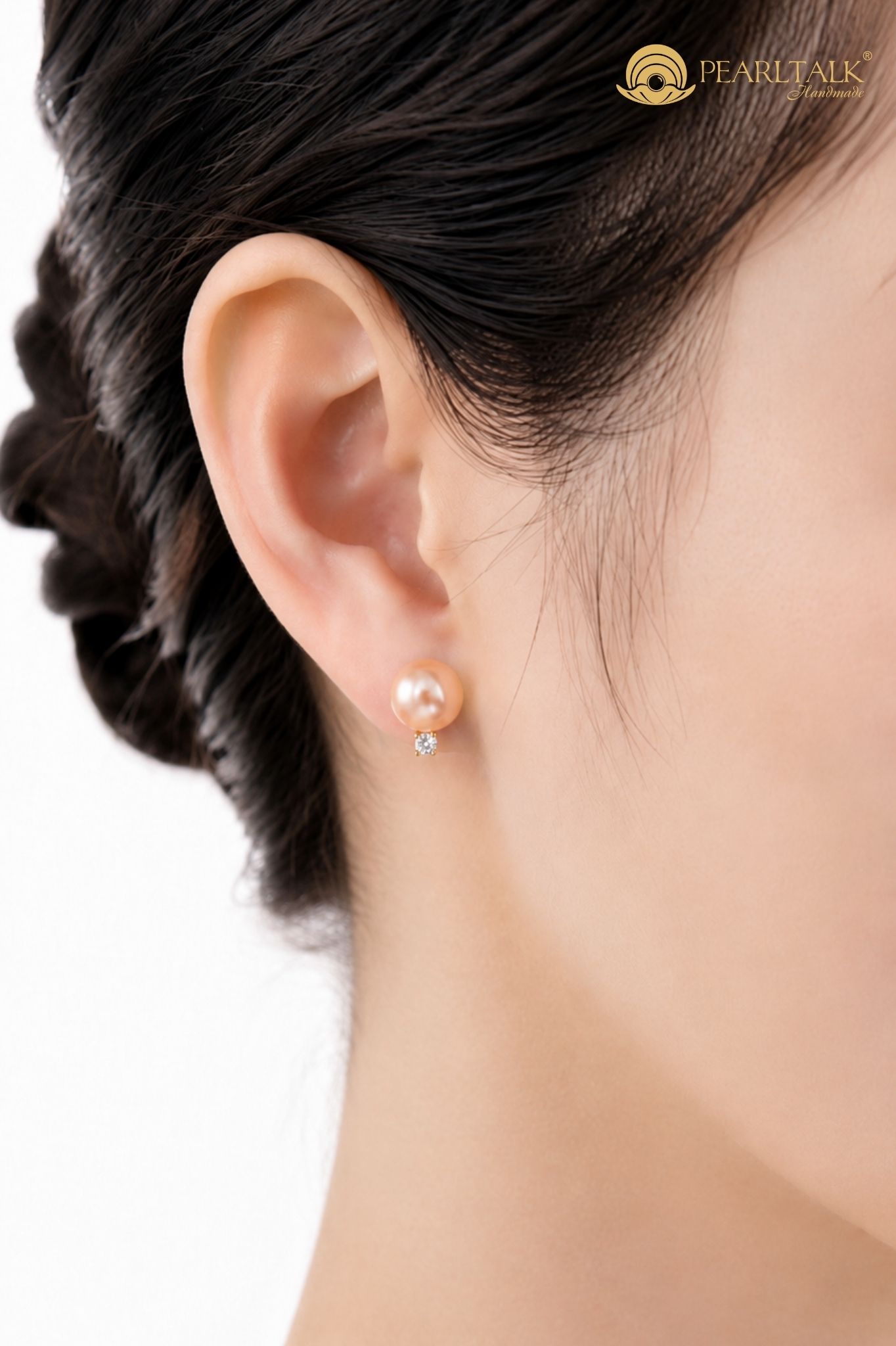 BÔNG TAI VENUS PLUS CAM HỒNG (7 – 7.5mm)